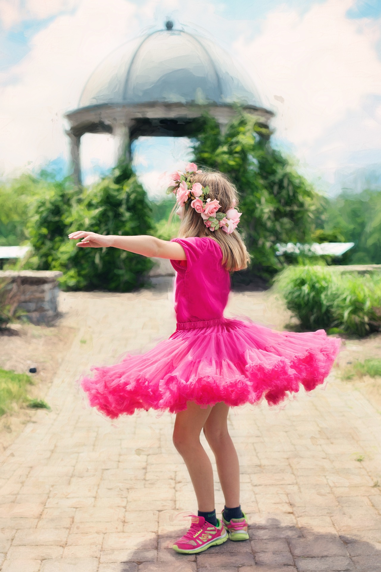 little girl, unique, dancing, twirling, original, strong, brave